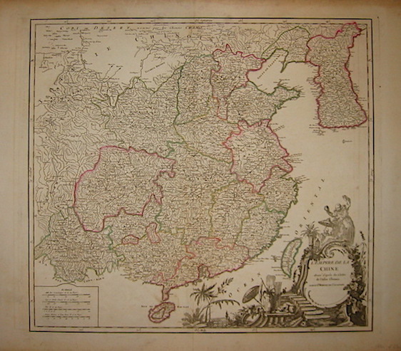 De Vaugondy Robert (1688-1766) L'Empire de la Chine dressé d'après les Cartes de l'Atlas Chinois 1751 Parigi